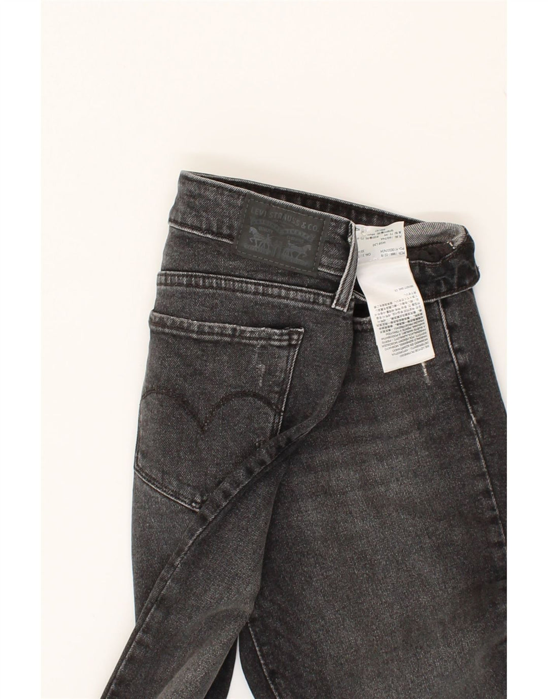 LEVI'S Womens 711 Distressed Skinny Jeans W29 L30 Grey Cotton Vintage Levi's and Second-Hand Levi's from Messina Hembry 