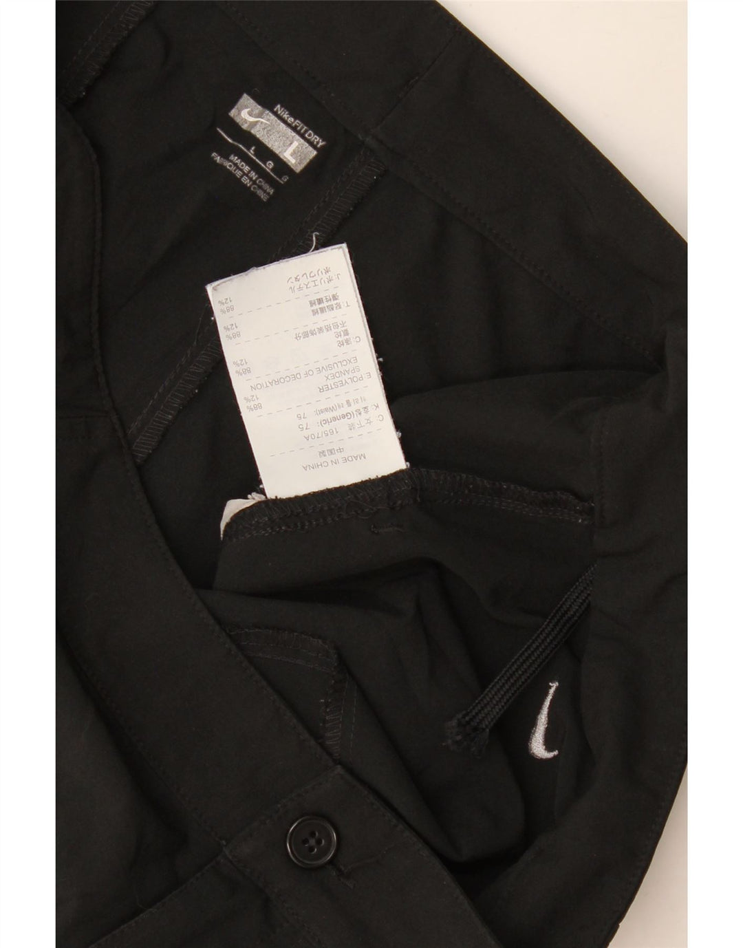 Nike Womens Casual Shorts Large W32  Black Polyester