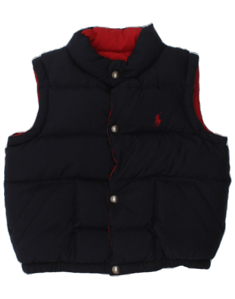 POLO RALPH LAUREN Boys Reversible Padded Gilet 4-5 Years Red Polyamide | Vintage Polo Ralph Lauren | Thrift | Second-Hand Polo Ralph Lauren | Used Clothing | Messina Hembry 