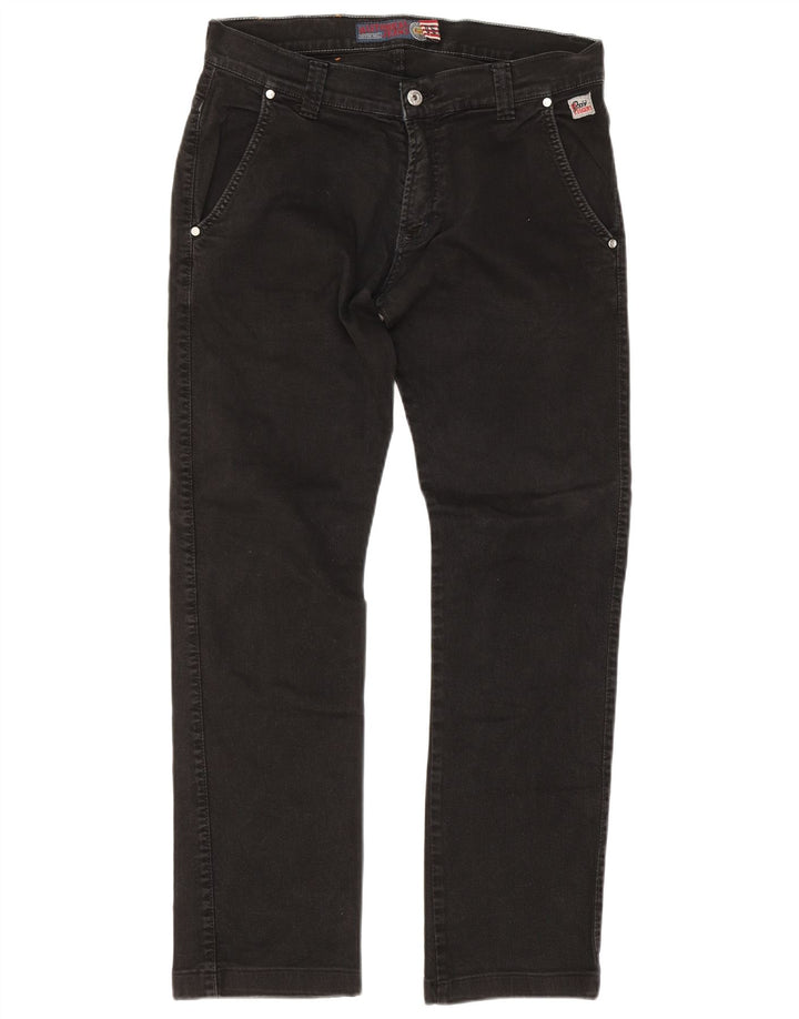 Roy Rogers Mens Straight Jeans W33 L30 Black Cotton