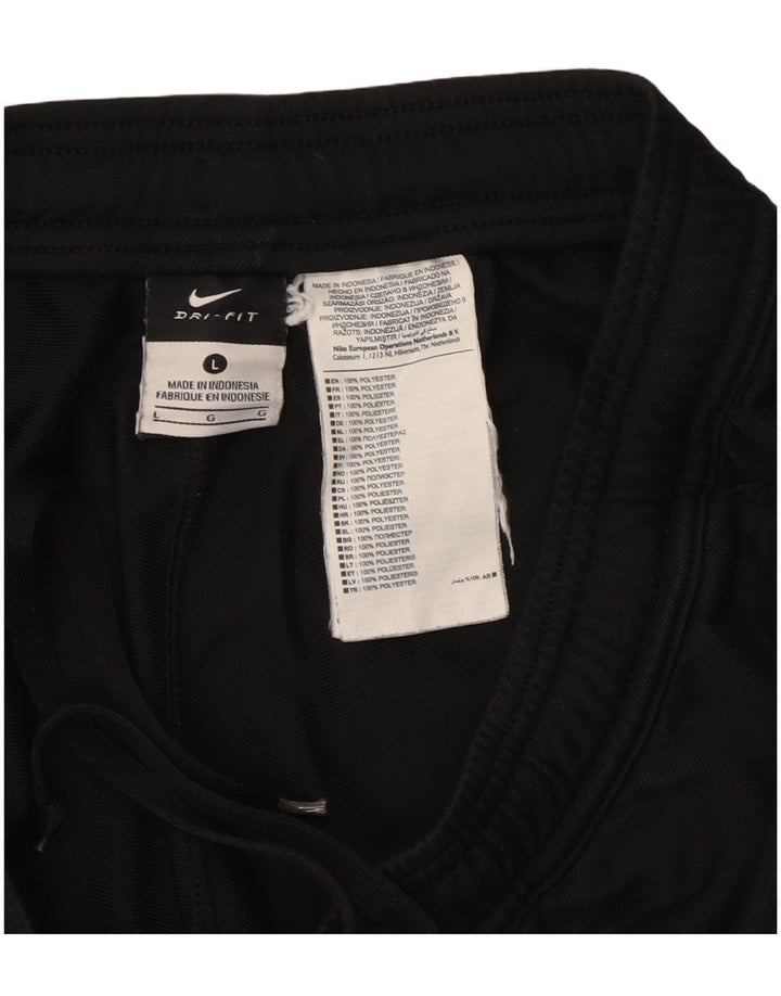 Nike Mens Dri Fit Tracksuit Trousers Large  Black Polyester