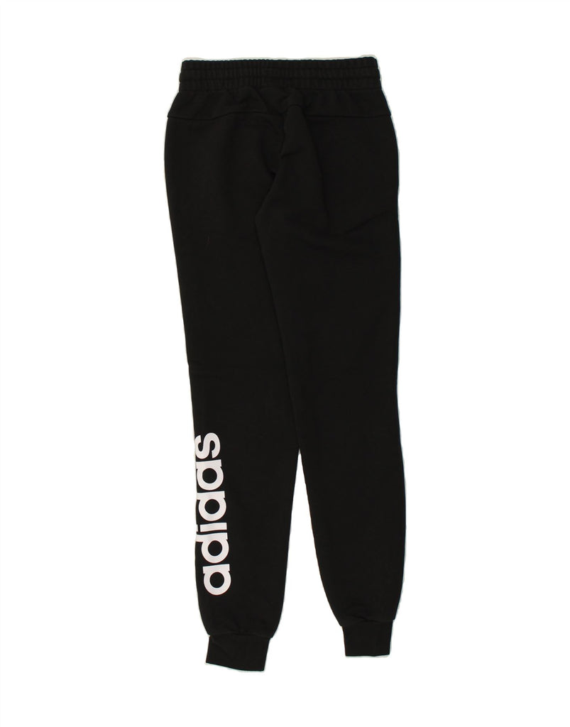 ADIDAS Womens Graphic Tracksuit Trousers Joggers UK 4/6 XS Black Cotton | Vintage Adidas | Thrift | Second-Hand Adidas | Used Clothing | Messina Hembry 