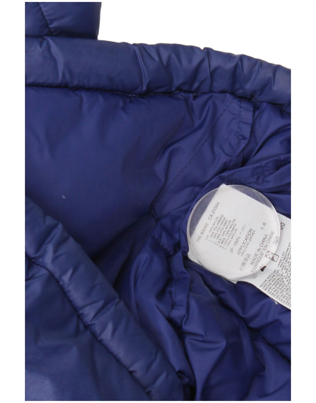 Diesel Mens Hooded Padded Jacket UK 44 2XL Blue Nylon