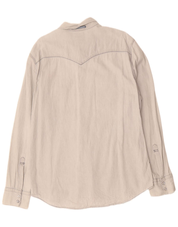 LEVI'S Mens Slim Fit Shirt XL Blue Cotton