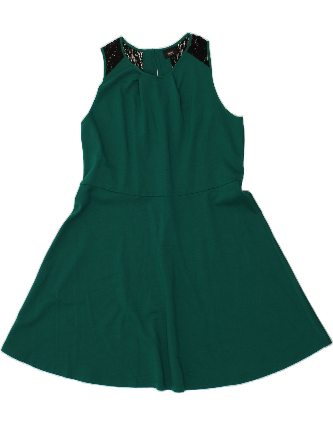 MOSSIMO Womens A-Line Dress UK 20 2XL Green Cotton Vintage Mossimo and Second-Hand Mossimo from Messina Hembry 