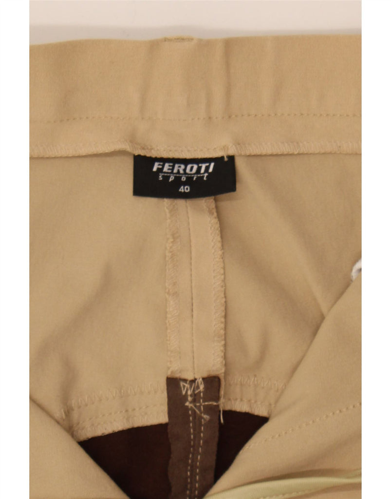FEROTI Womens Tapered Cropped Trousers EU 40 Medium W30 L26 Beige Vintage Feroti and Second-Hand Feroti from Messina Hembry 