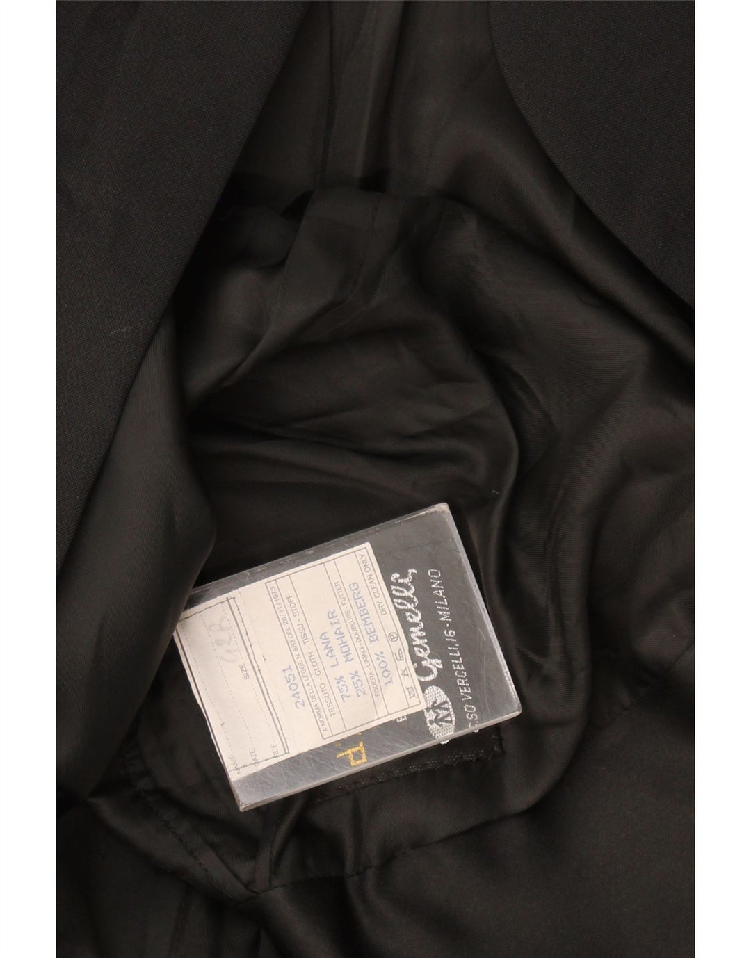 Gemelli Mens 1 Button Blazer Jacket UK 42 XL Black Wool