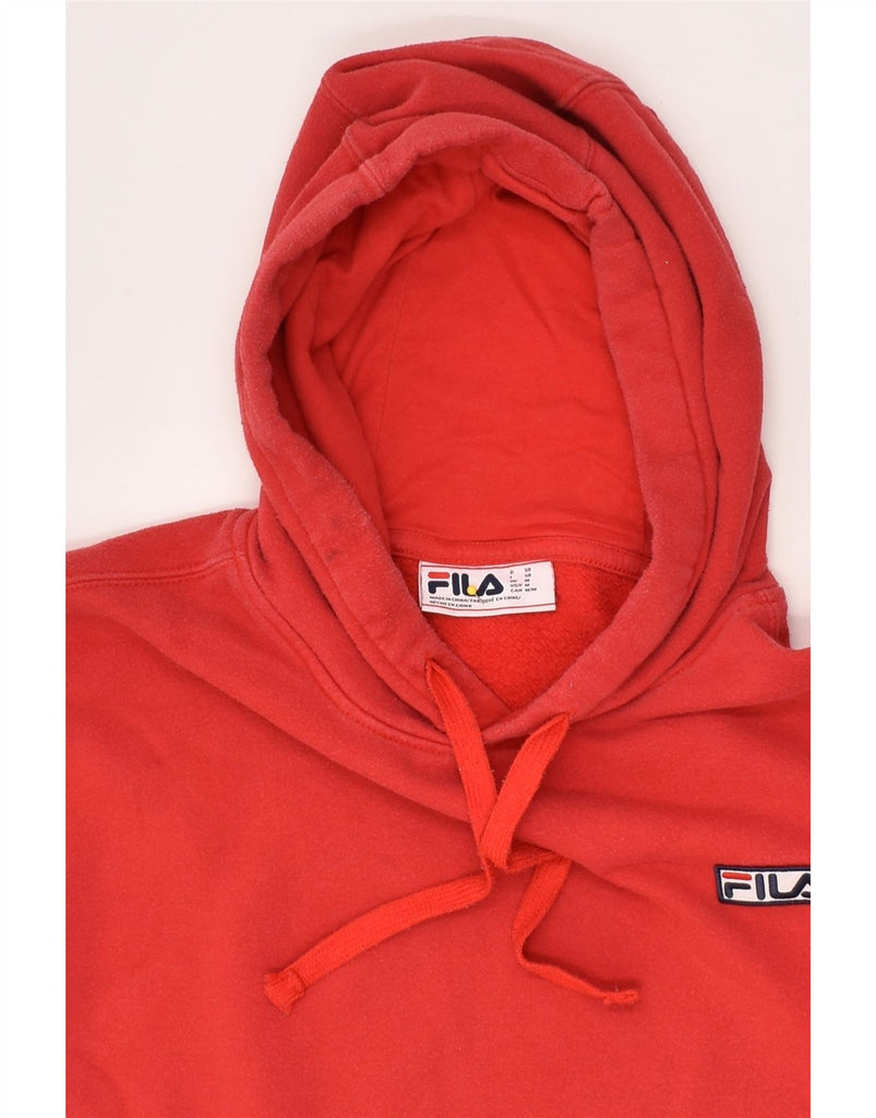 FILA Mens Hoodie Jumper Medium Red | Vintage Fila | Thrift | Second-Hand Fila | Used Clothing | Messina Hembry 
