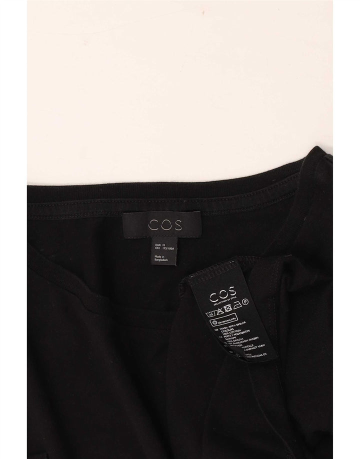 Cos Mens T-Shirt Top Medium Black Cotton