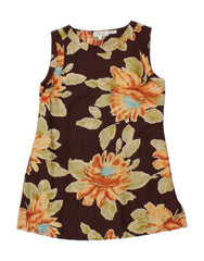 BROOKSFIELD Womens Vest Top IT 42 Medium Brown Floral Silk