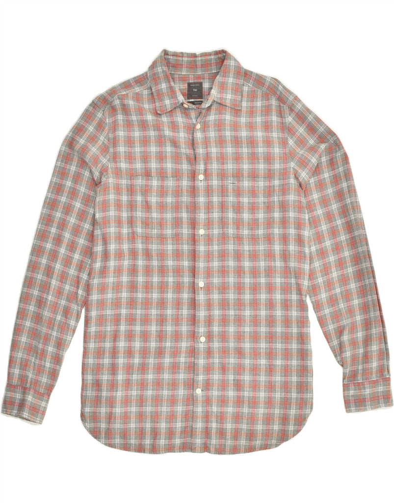 GAP Mens Shirt Medium Grey Check Cotton | Vintage Gap | Thrift | Second-Hand Gap | Used Clothing | Messina Hembry 