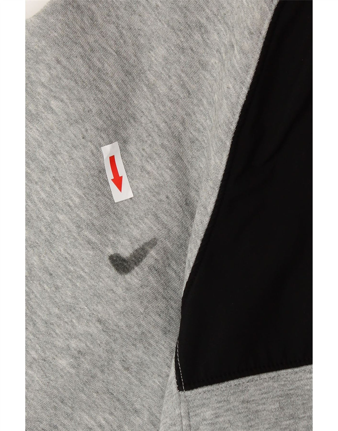 Nike Mens Graphic Zip Hoodie Sweater Medium Grey Colourblock Cotton