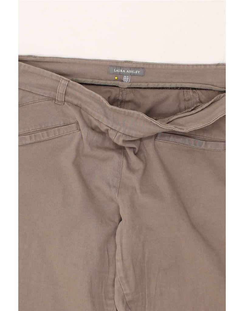 LAURA ASHLEY Womens Slim Trousers UK 12 Medium W32 L30  Beige Cotton | Vintage Laura Ashley | Thrift | Second-Hand Laura Ashley | Used Clothing | Messina Hembry 