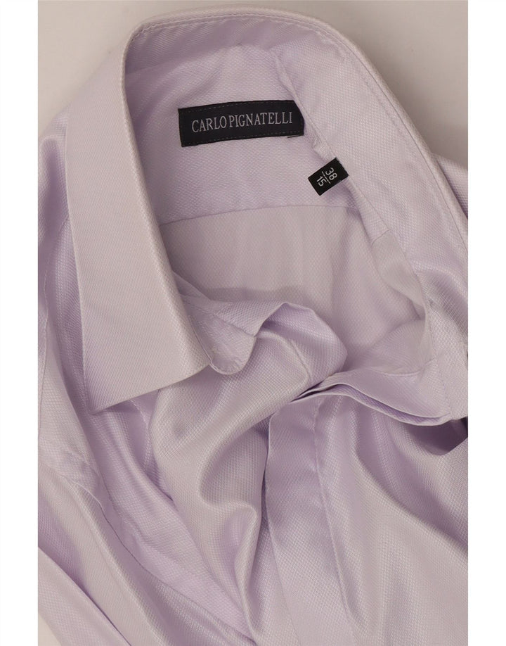 Carlo Pignatelli Mens Formal Shirt Size 38 15 Medium Purple