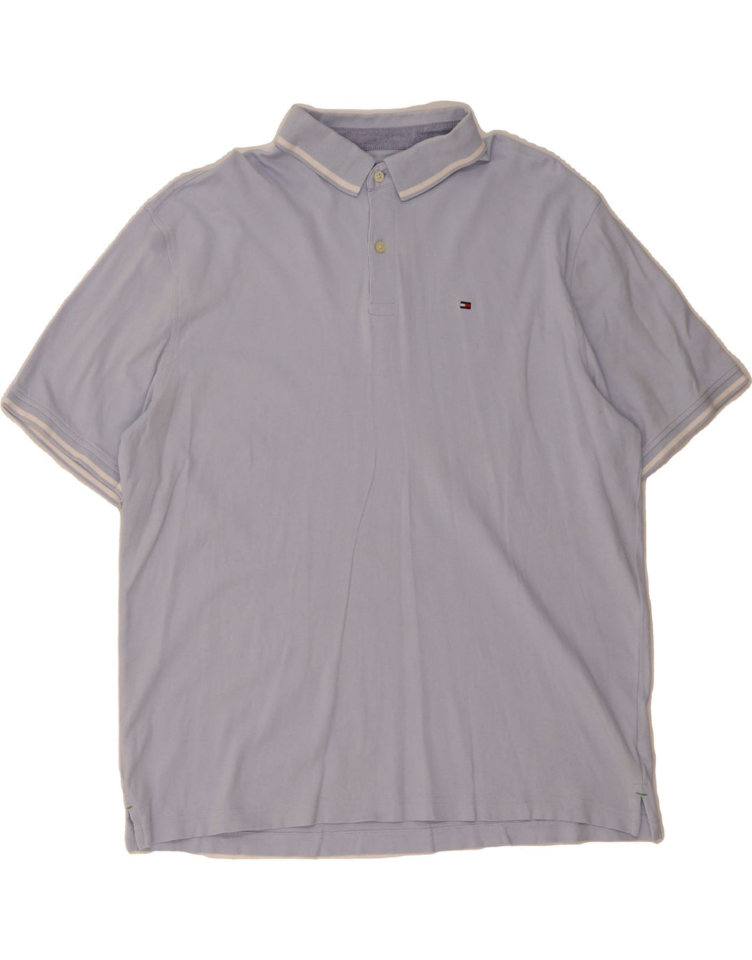 TOMMY HILFIGER Mens Polo Shirt 2XL Blue Cotton Vintage Tommy Hilfiger and Second-Hand Tommy Hilfiger from Messina Hembry 