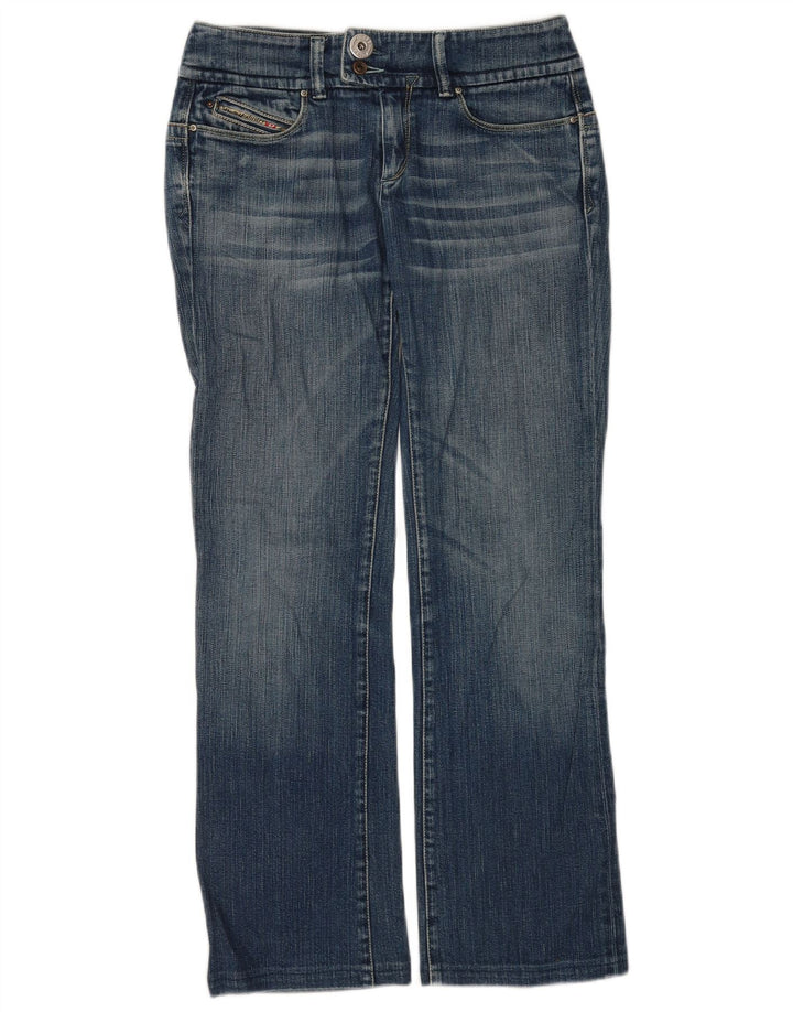 DIESEL Womens Straight Jeans W29 L30 Blue Cotton