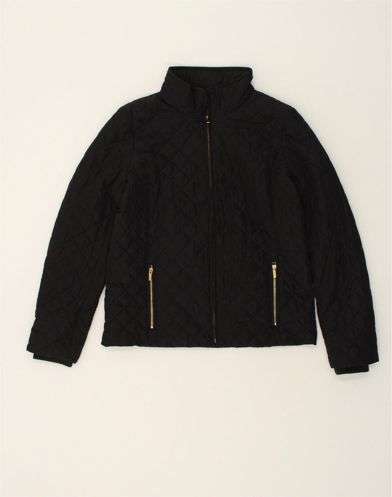 J. CREW Mens Quilted Jacket UK 38 Medium Black Polyester | Vintage J. Crew | Thrift | Second-Hand J. Crew | Used Clothing | Messina Hembry 