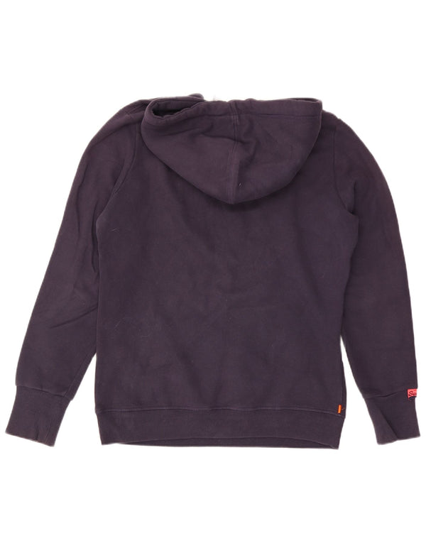 Superdry Mens Graphic Hoodie Jumper Large Navy Blue Cotton