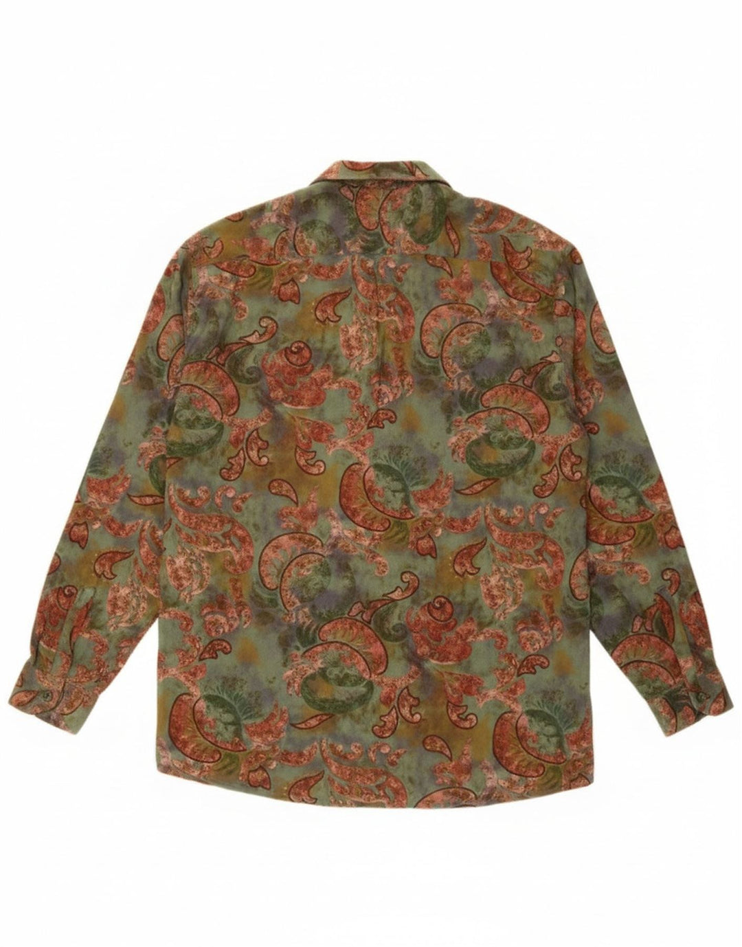 Leader Mens Shirt Medium Multicoloured Paisley Viscose