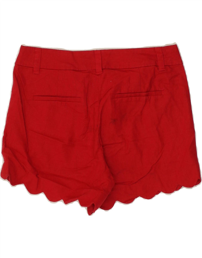 J. CREW Womens Casual Shorts US 2 XS W30  Red Linen | Vintage J. Crew | Thrift | Second-Hand J. Crew | Used Clothing | Messina Hembry 