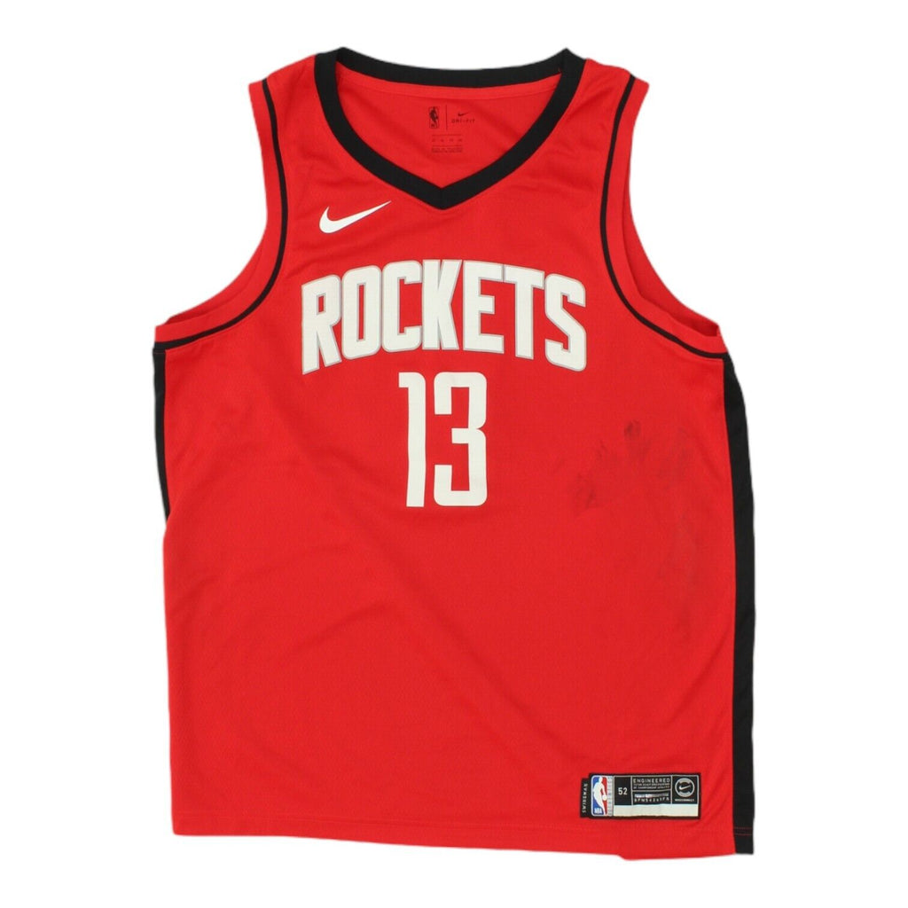 Houston Rockets James Harden Mens Red Nike Jersey | NBA Basketball Sportswear | Vintage Messina Hembry | Thrift | Second-Hand Messina Hembry | Used Clothing | Messina Hembry 