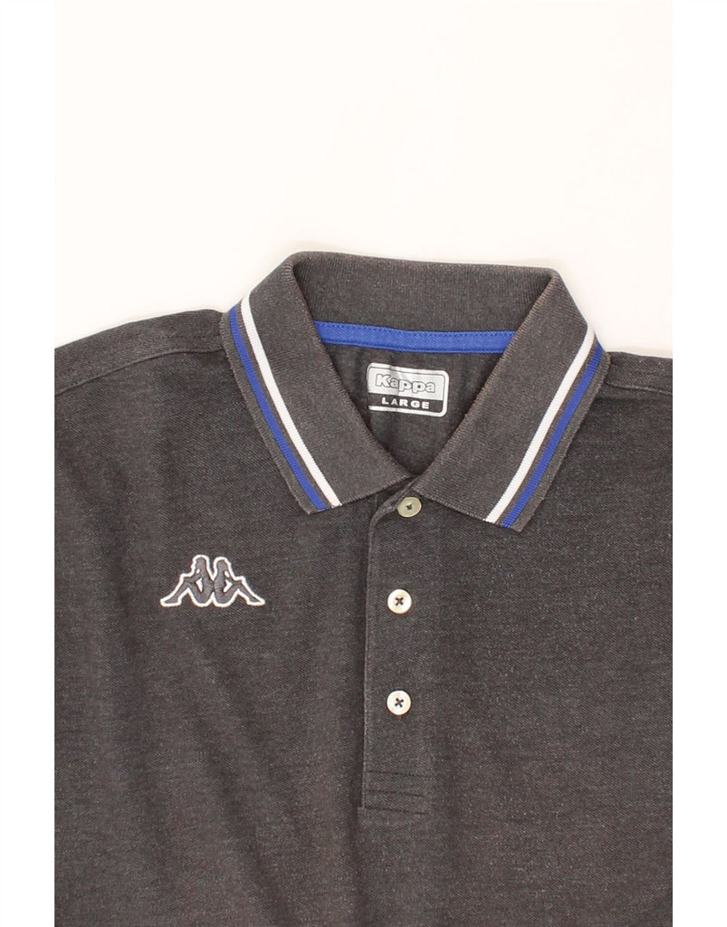 KAPPA Mens Polo Shirt Large Grey Vintage Kappa and Second-Hand Kappa from Messina Hembry 