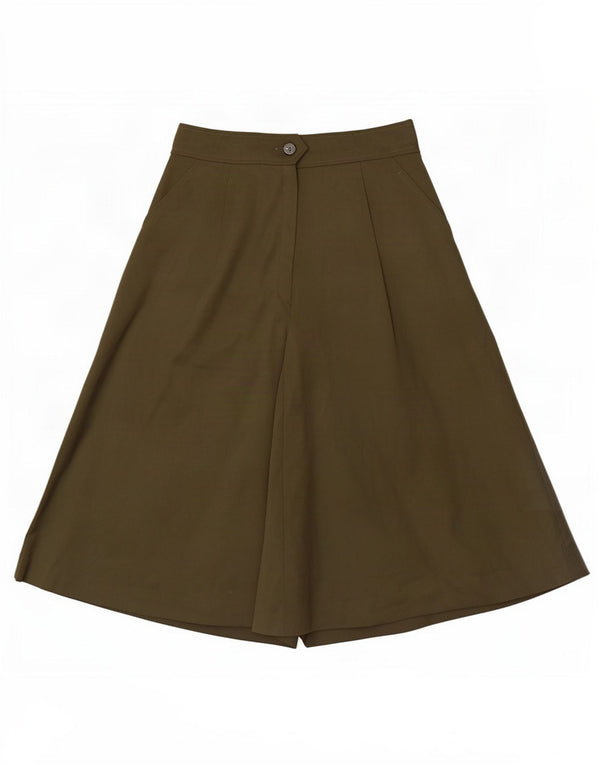 Vintage Womens High Waist Pegged Bermuda Shorts IT 44 Medium W26 Khaki