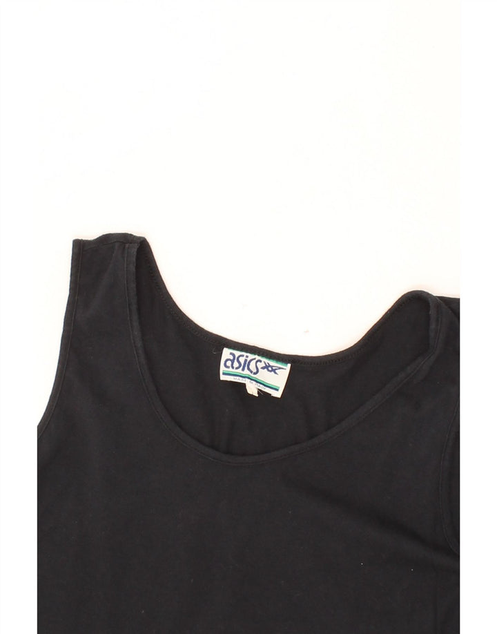 ASICS Womens Vest Top UK 14 Large Black Vintage Asics and Second-Hand Asics from Messina Hembry 