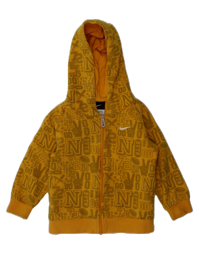 NIKE Baby Boys Graphic Zip Hoodie Sweater 12-18 Months Yellow