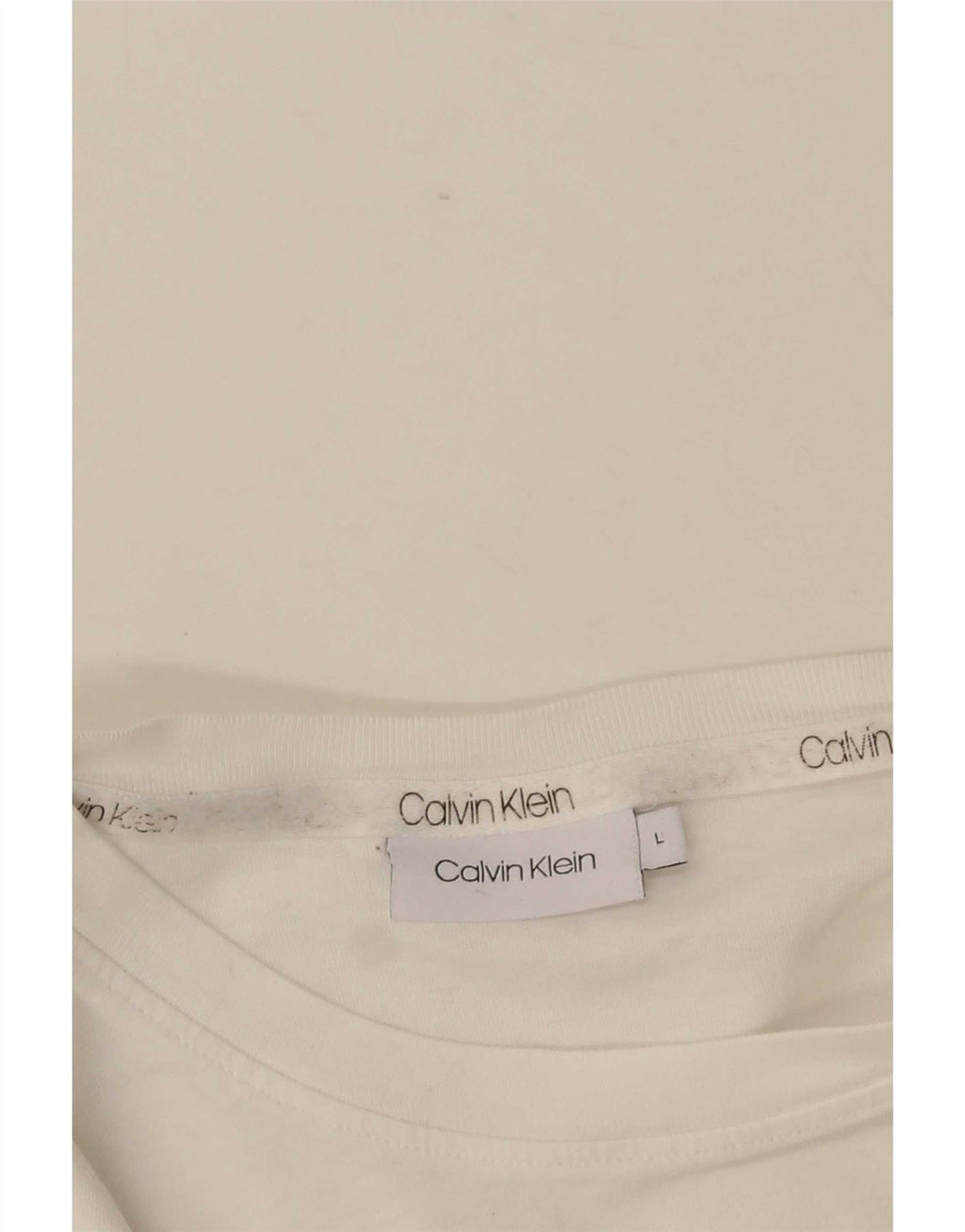 Calvin Klein Mens Graphic T-Shirt Top Large White