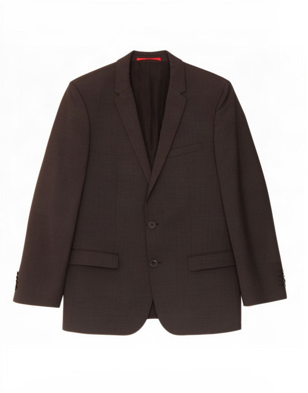 Hugo Boss Mens 2 Button Blazer Jacket EU 48 Medium Grey Wool