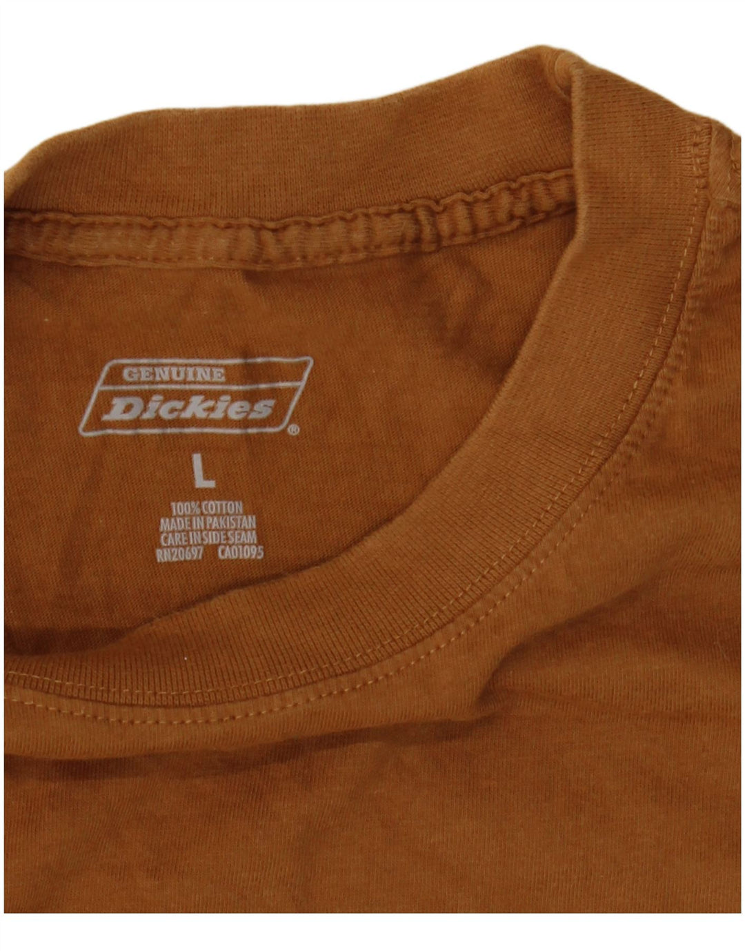 Dickies Mens T-Shirt Top Large Brown Cotton