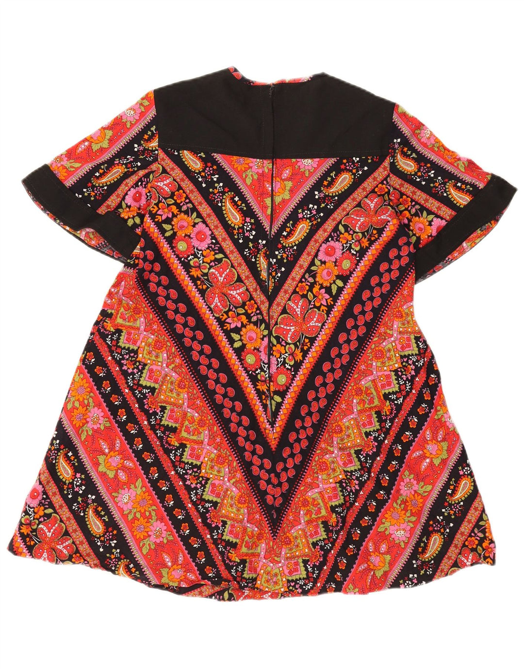 VINTAGE Girls A-Line Dress 13-14 Years Multicoloured Paisley