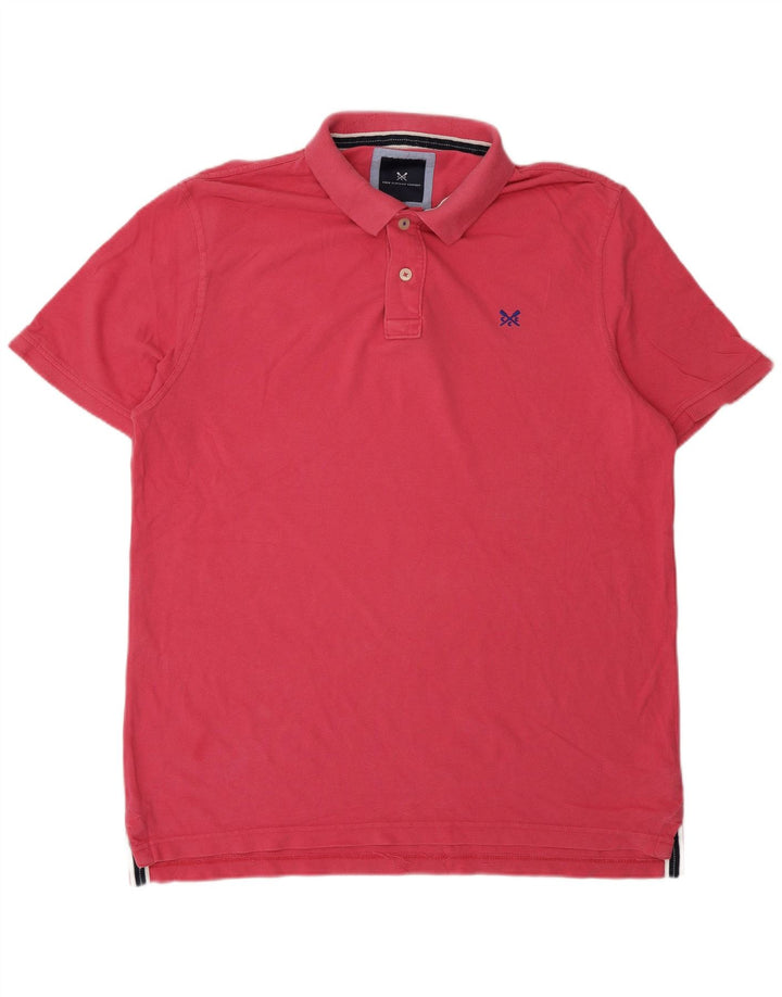 Crew Clothing Mens Polo Shirt Large Pink Cotton