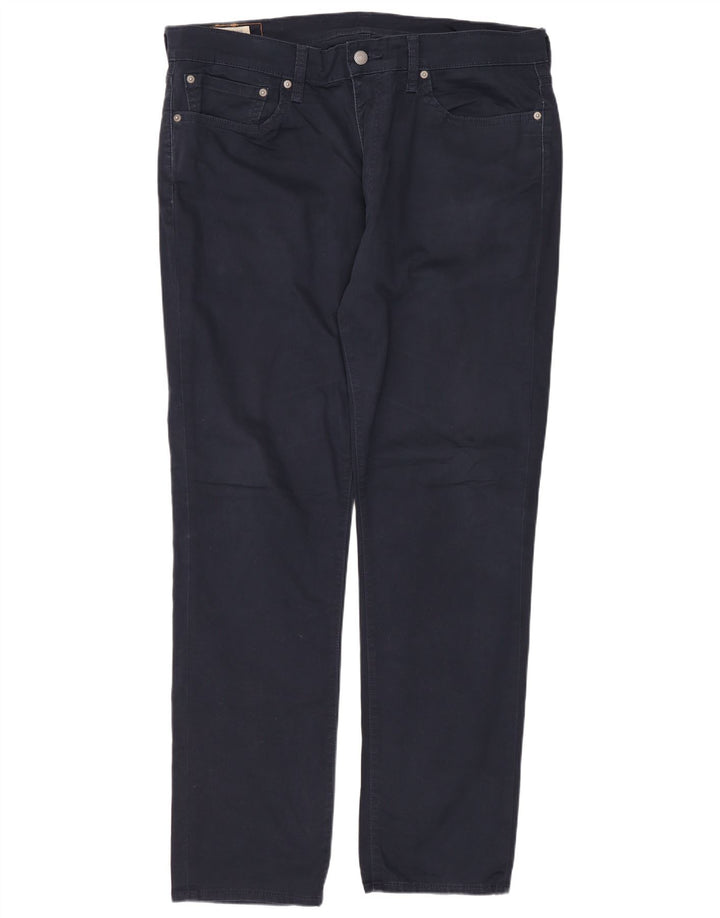 LEVI'S Mens 511 Slim Casual Trousers W36 L32  Navy Blue Cotton