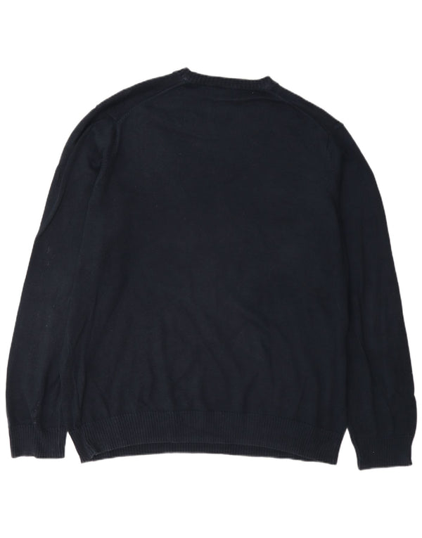 Marks & Spencer Mens Blue Harbour Crew Neck Jumper Sweater XL Navy Cotton