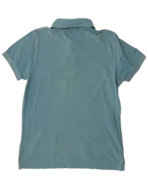 Tommy Hilfiger Mens Slim Fit Polo Shirt Medium Blue Cotton