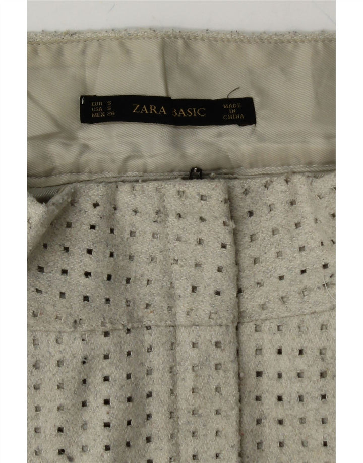 ZARA Womens A-Line Skirt Small W26  Grey Polyester