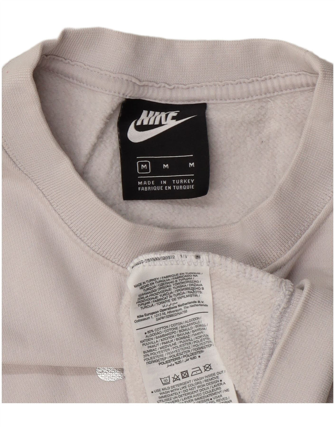 Nike Womens Sweatshirt Jumper UK 14 Medium Multicoloured Colourblock