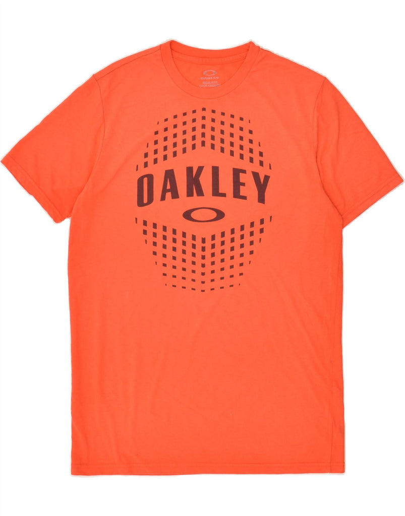 OAKLEY Mens Graphic T-Shirt Top Medium Orange Polyester | Vintage Oakley | Thrift | Second-Hand Oakley | Used Clothing | Messina Hembry 