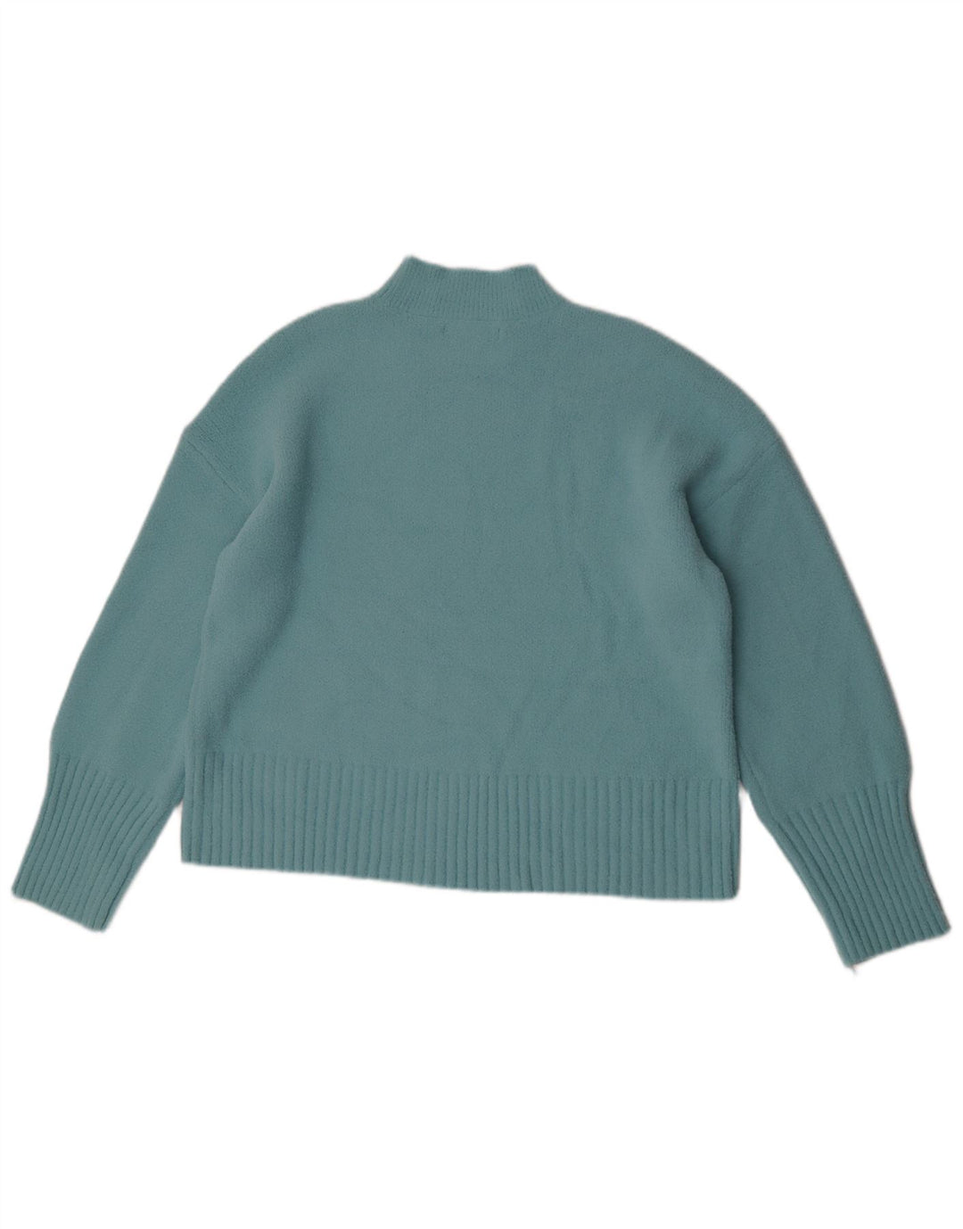 Marks & Spencer Womens Turtle Neck Jumper Sweater UK 16 Large Turquoise