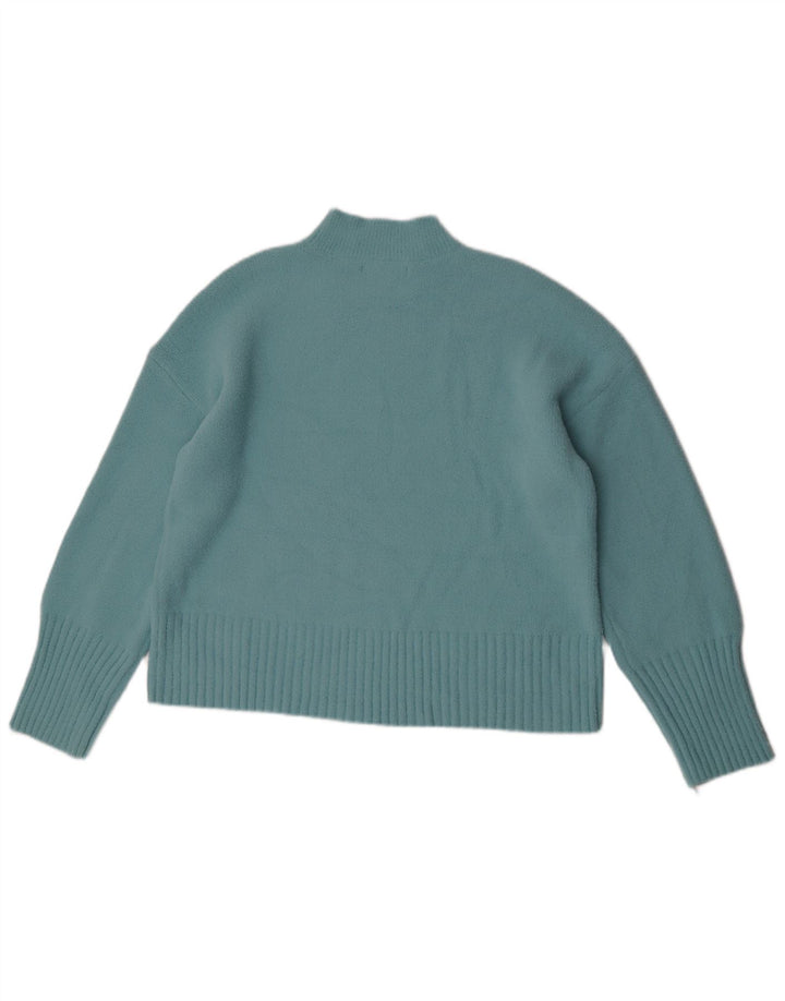 Marks & Spencer Womens Turtle Neck Jumper Sweater UK 16 Large Turquoise