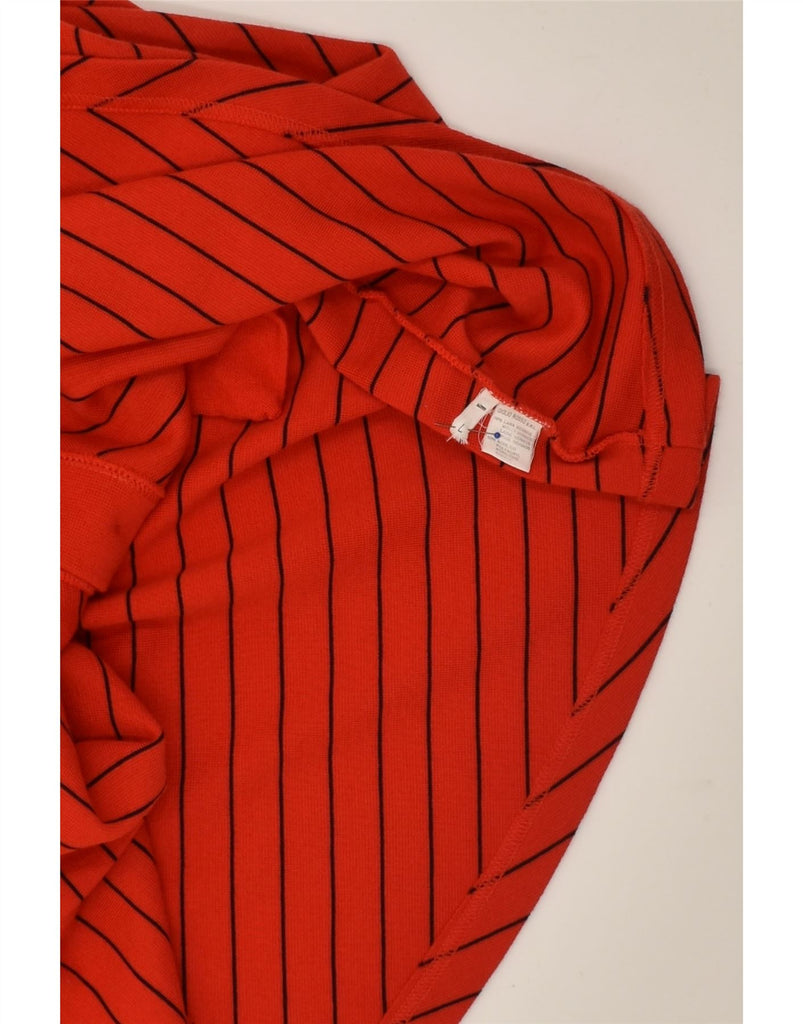 VINTAGE Womens Cardigan Sweater UK 16 Large Red Striped Merino Wool | Vintage Vintage | Thrift | Second-Hand Vintage | Used Clothing | Messina Hembry 