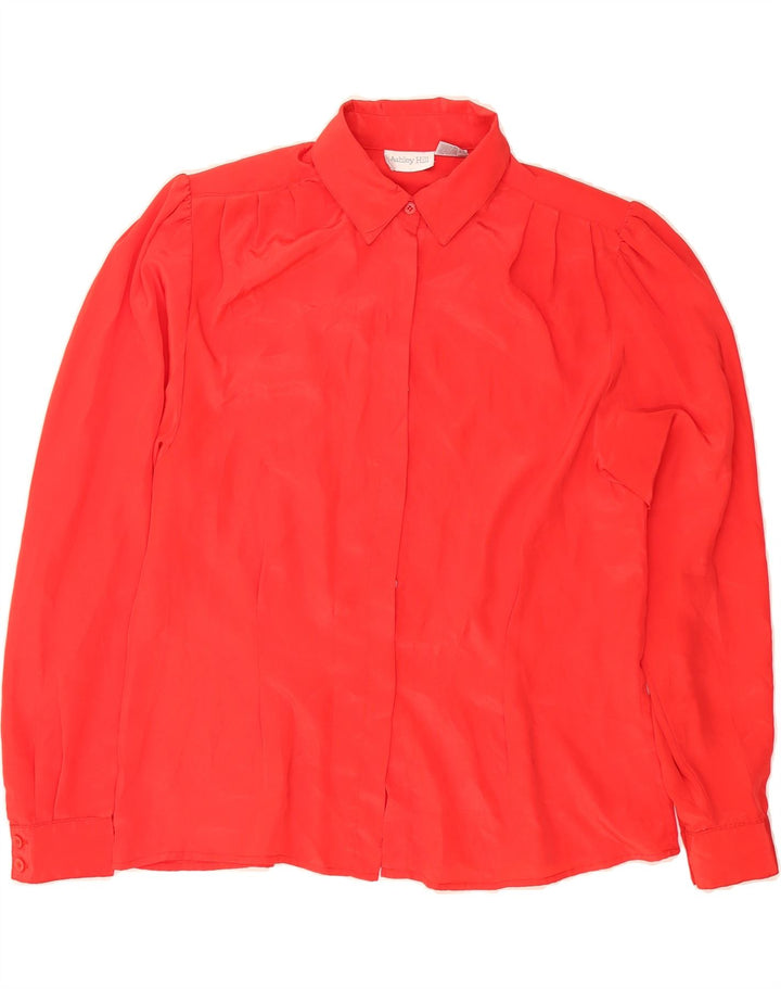 ASHLEY HILL Womens Shirt Blouse US 12 Large Red Polyester Vintage Ashley Hill and Second-Hand Ashley Hill from Messina Hembry 