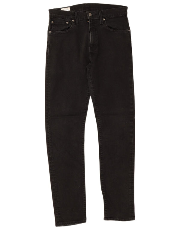 Levi's Mens 512 Tapered Slim Jeans W31 L32 Black Cotton