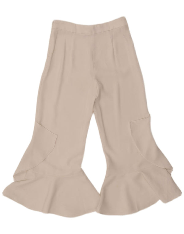 Zara Womens Flare Casual Trousers Small W26 L25 White