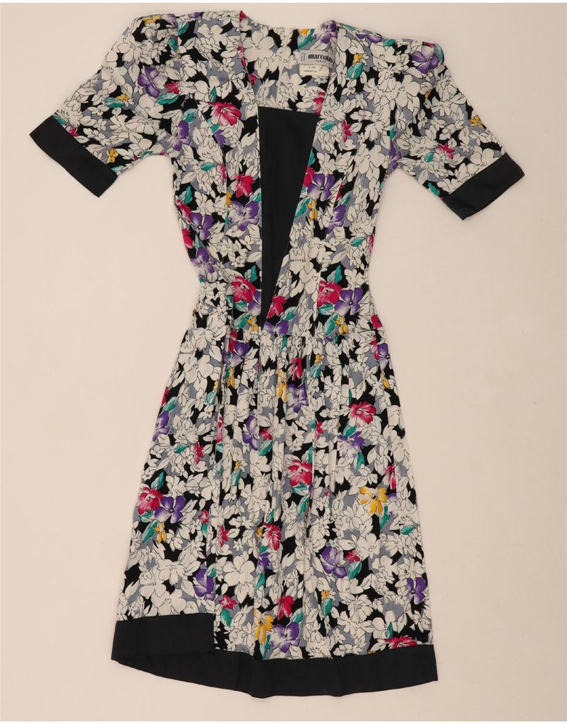 MARCOLAS Womens A-Line Dress EU 38 Medium Multicoloured Floral Cotton Vintage Marcolas and Second-Hand Marcolas from Messina Hembry 