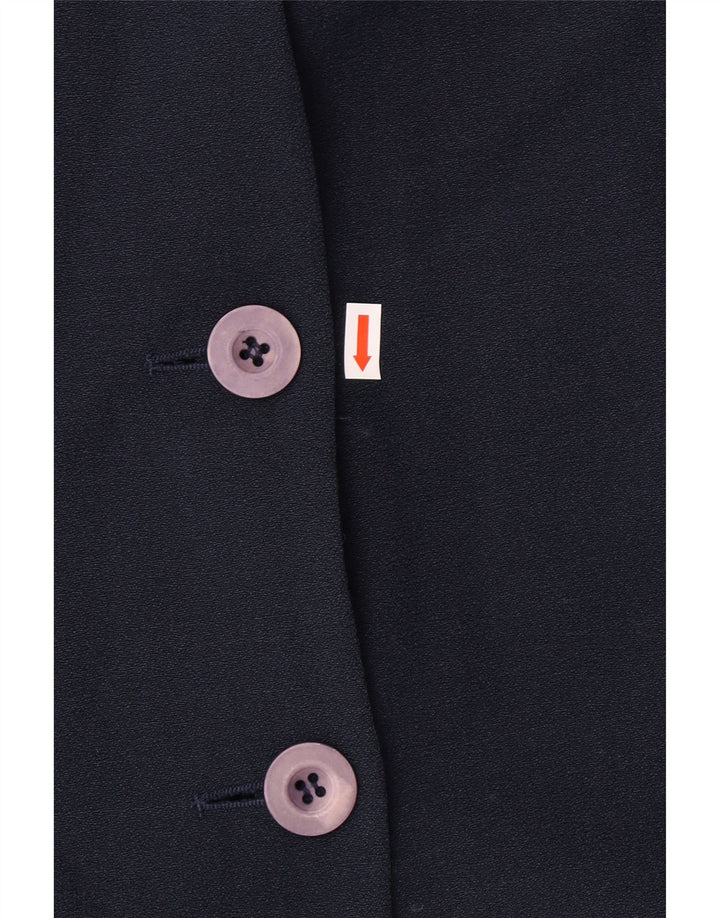 LUISA SPAGNOLI Womens 3 Button Blazer Jacket UK 14 Medium Navy Blue