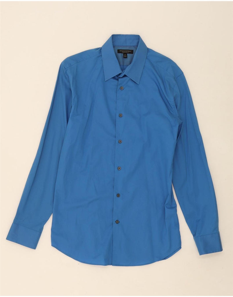 BANANA REPUBLIC Mens Slim Fit Shirt Medium Blue Cotton Vintage Banana Republic and Second-Hand Banana Republic from Messina Hembry 