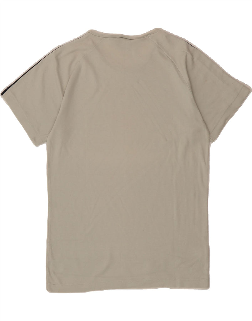 CHAMPION Womens Graphic T-Shirt Top UK 14 Large Grey Colourblock Cotton Vintage Champion and Second-Hand Champion from Messina Hembry 